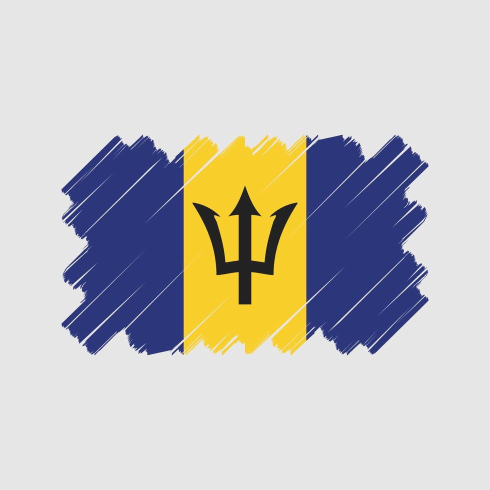 conception vectorielle du drapeau de la barbade. drapeau national vecteur