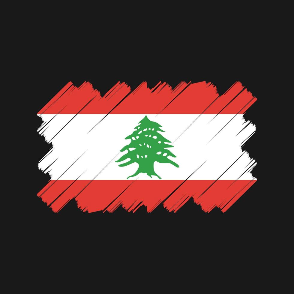 conception de vecteur de drapeau du liban. drapeau national