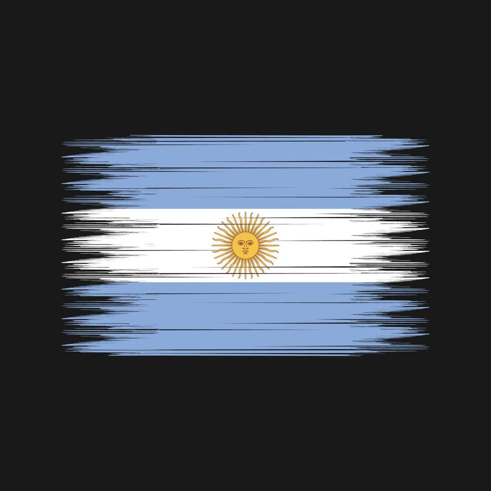 brosse drapeau argentine. drapeau national vecteur