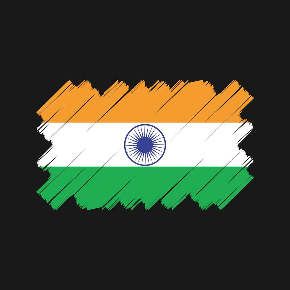 conception de vecteur de drapeau de l'Inde. drapeau national