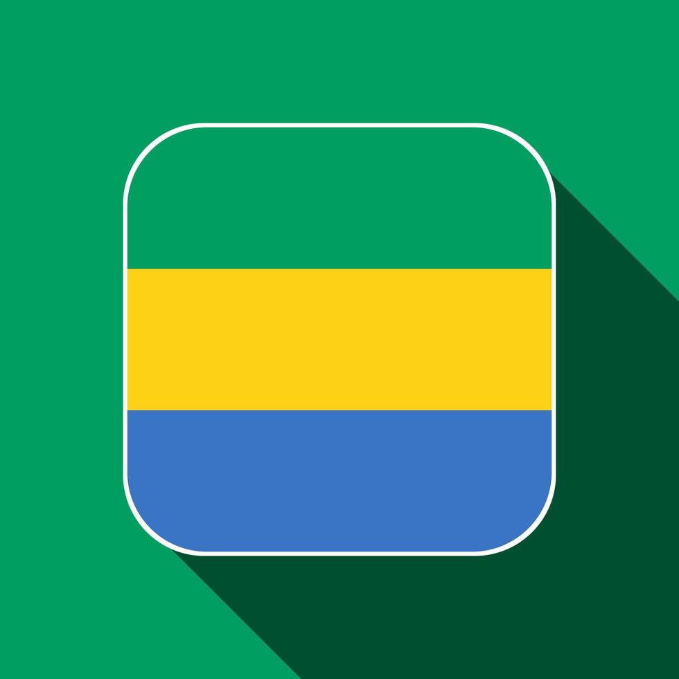 drapeau gabonais, couleurs officielles. illustration vectorielle. vecteur