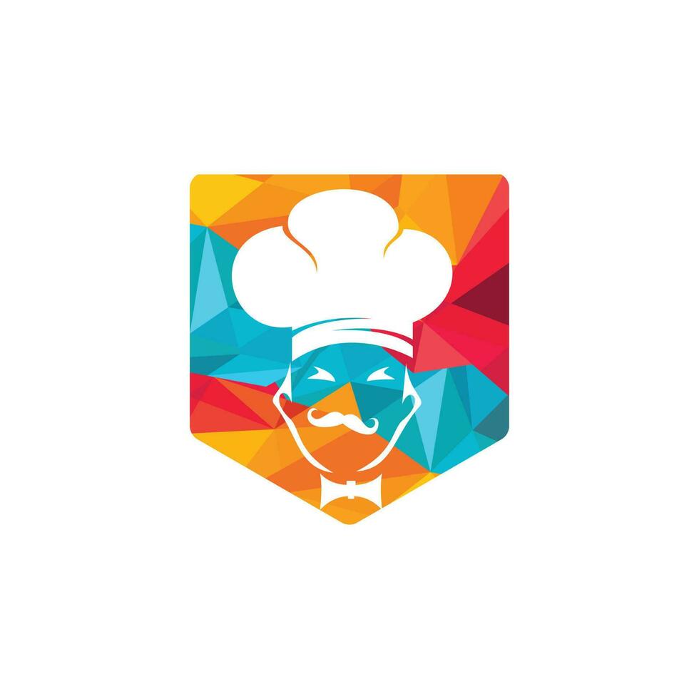 création de logo vectoriel de chef. concept de logo de cuisine et de restaurant.