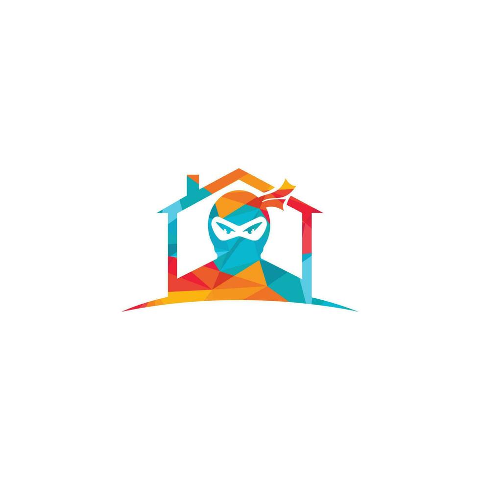 création de logo vectoriel maison ninja.