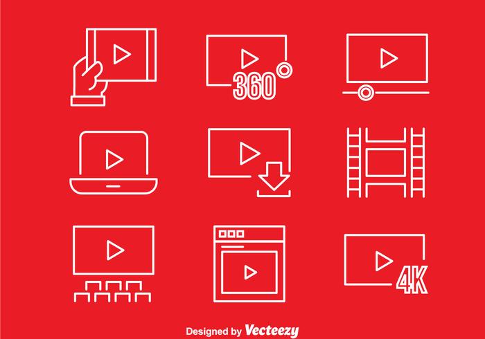 Icônes du lecteur de film vecteur