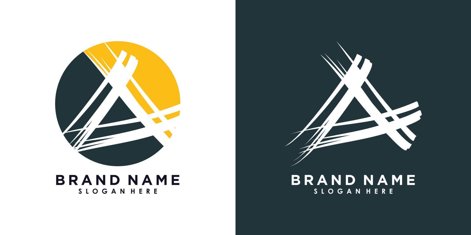 lettre un vecteur de conception de logo avec concept créatif d'icône