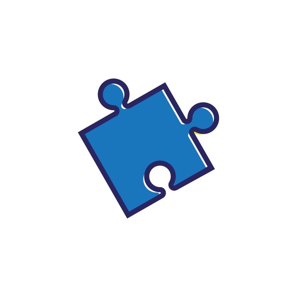 modèle de conception de logo vectoriel icône puzzle