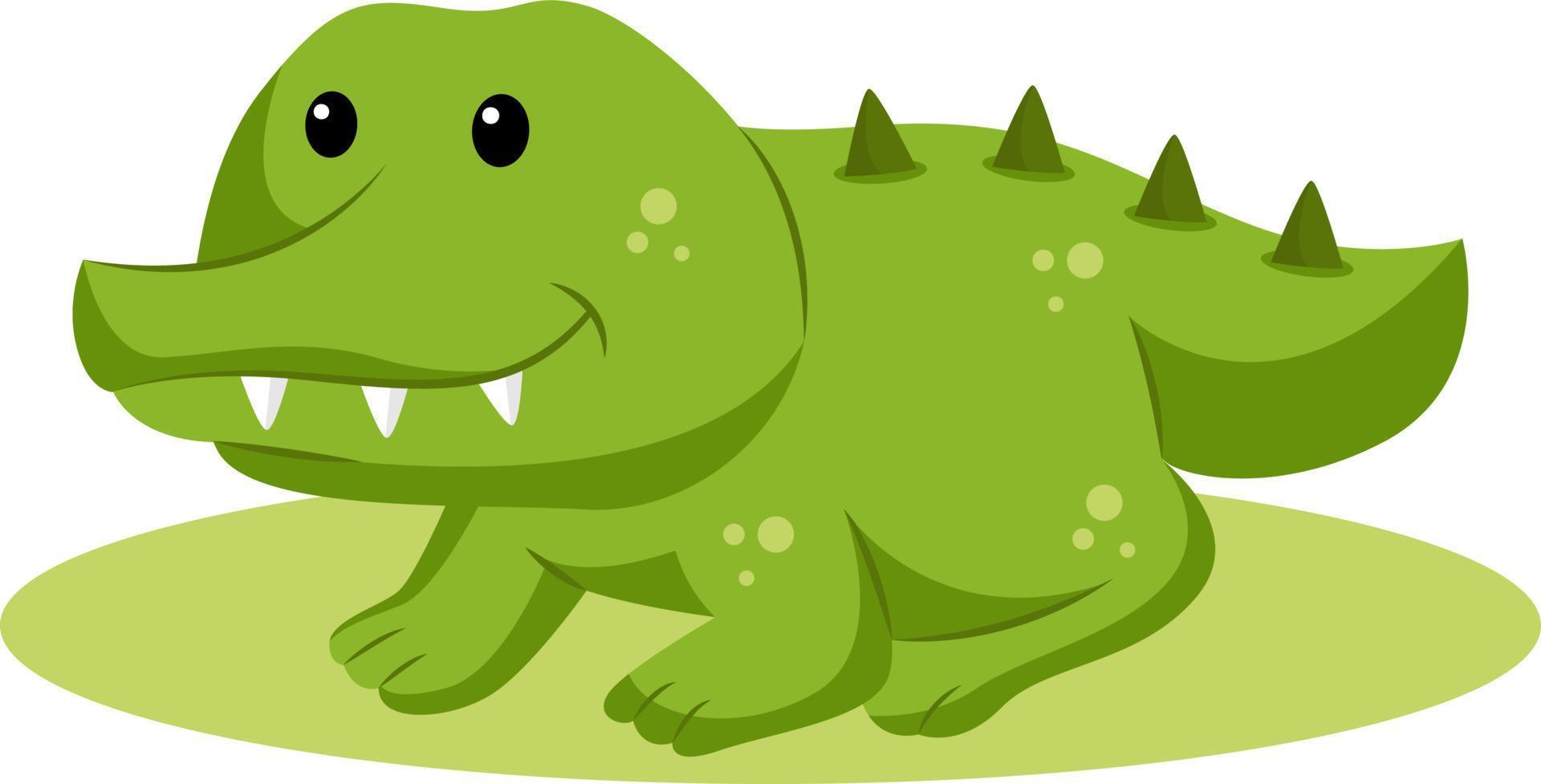 illustration de conception de personnage de crocodile vecteur