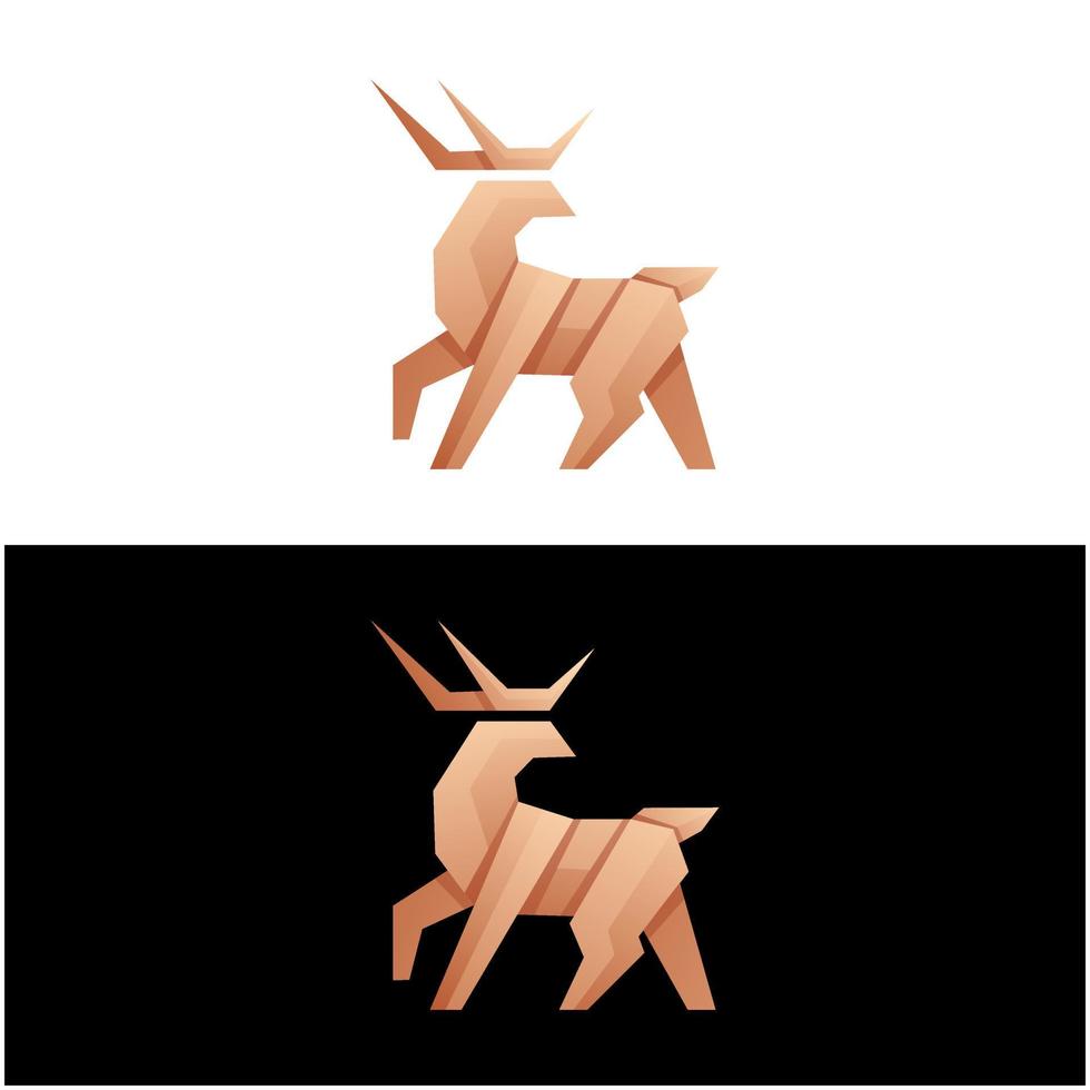 création de logo de cerf vectoriel dégradé coloré