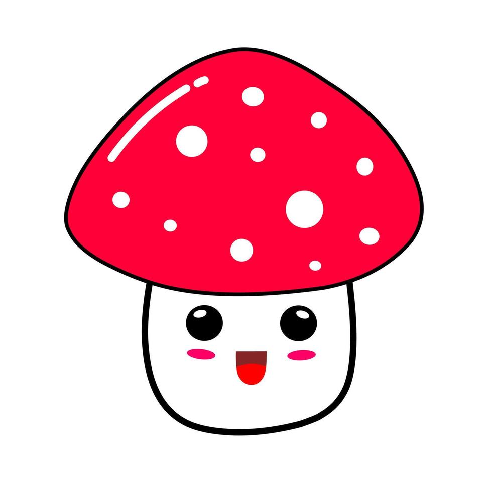 dessin animé mignon champignon icône illustration graphique vectorielle vecteur