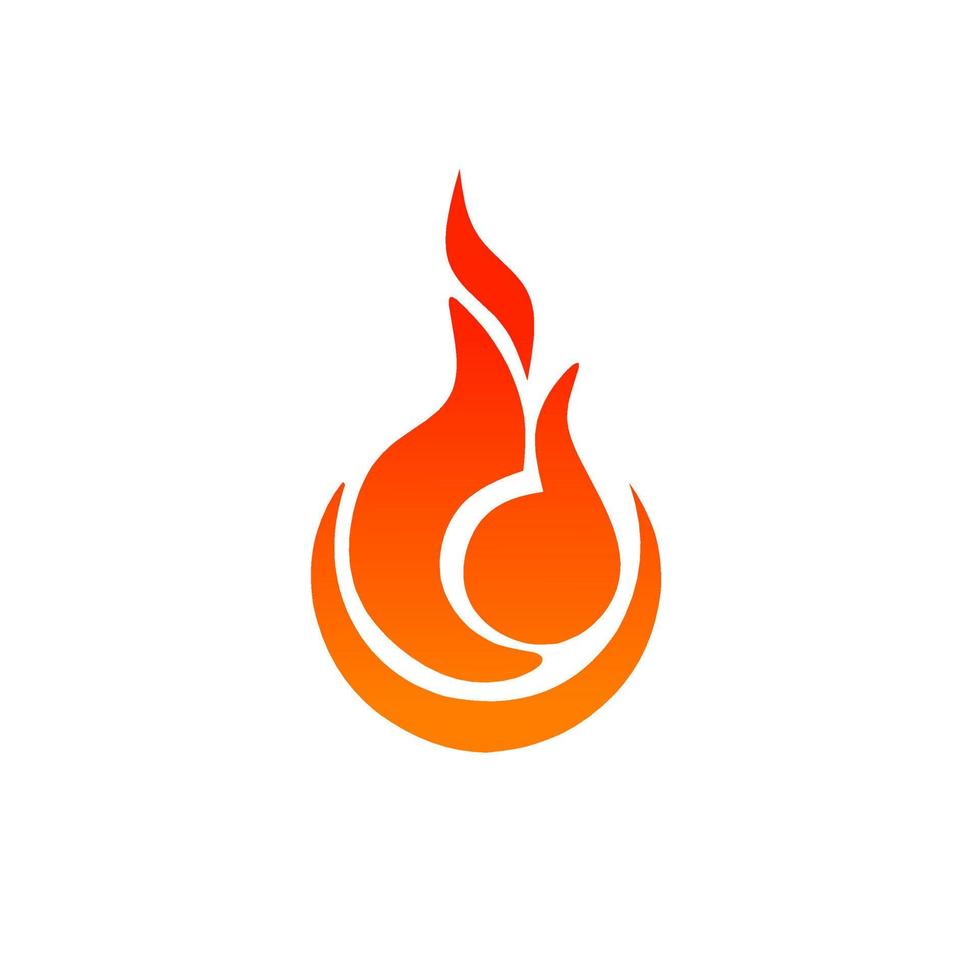 logo de boule de feu, logo de feu, illustration graphique vectorielle vecteur