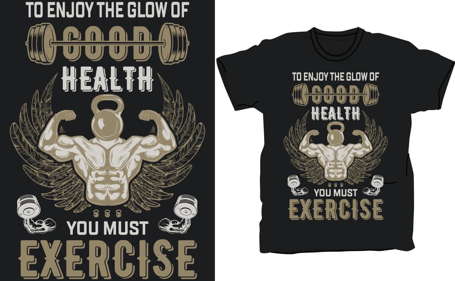 modèle de conception de vecteur de t-shirt de gym exclusif.