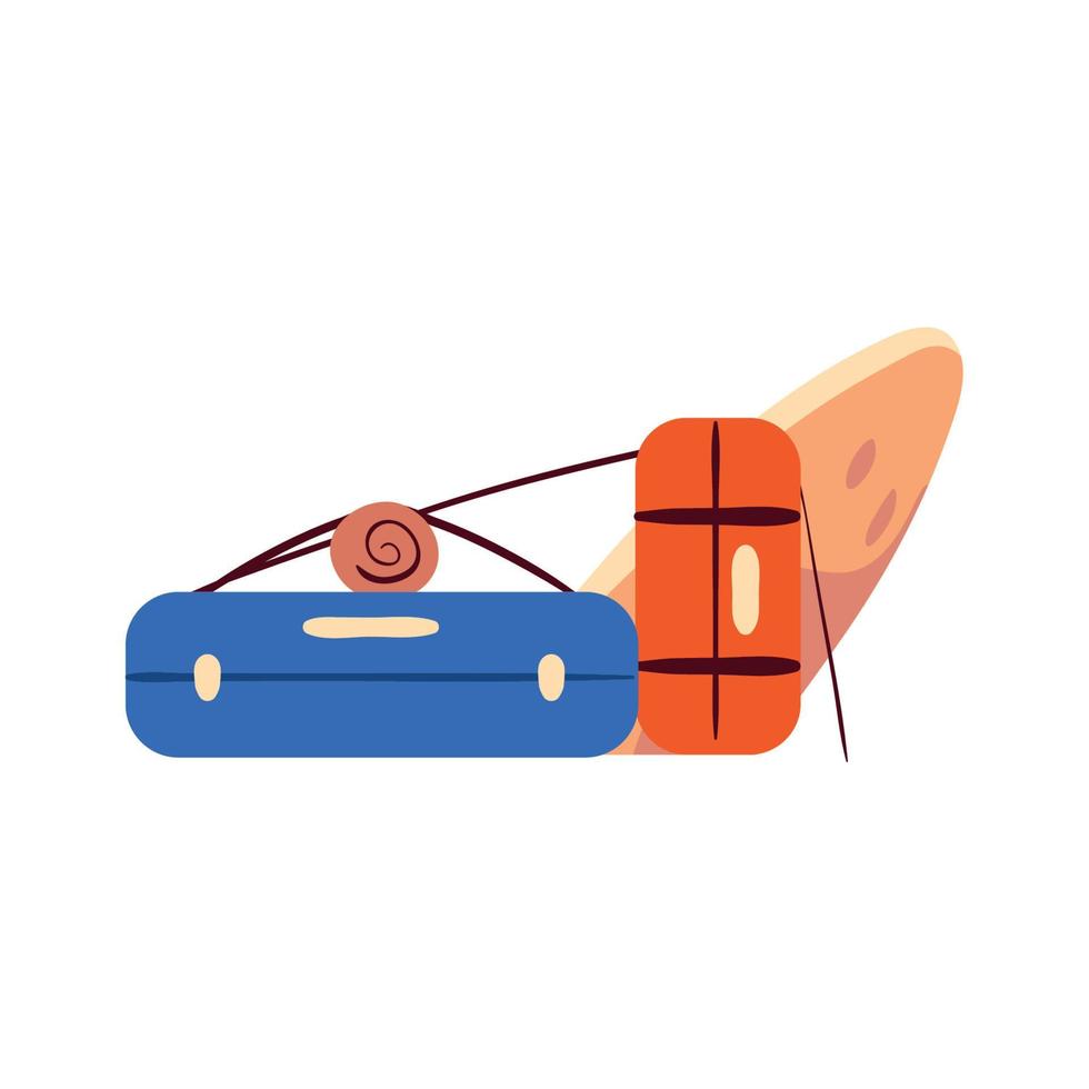 icône de bagages de voyage vecteur