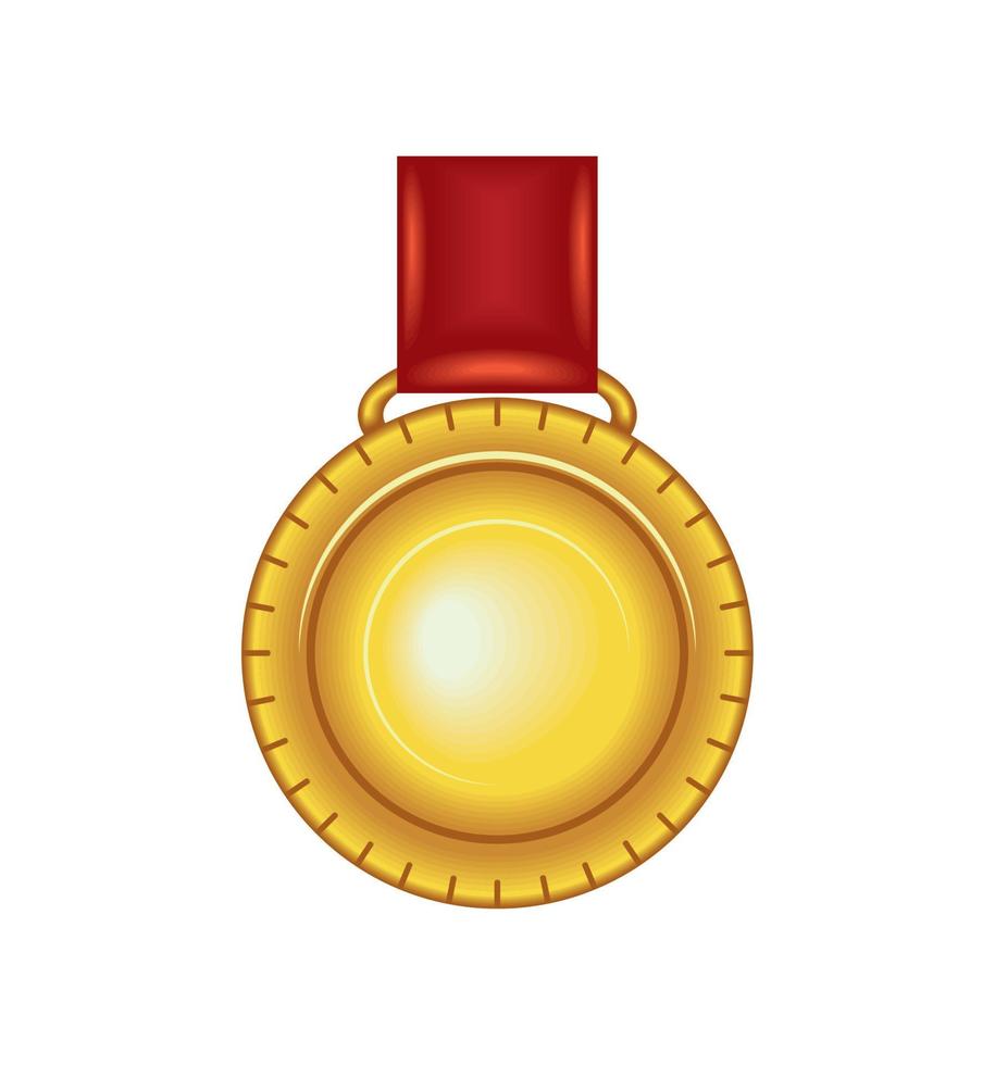 médaille d'or victoire réaliste vecteur