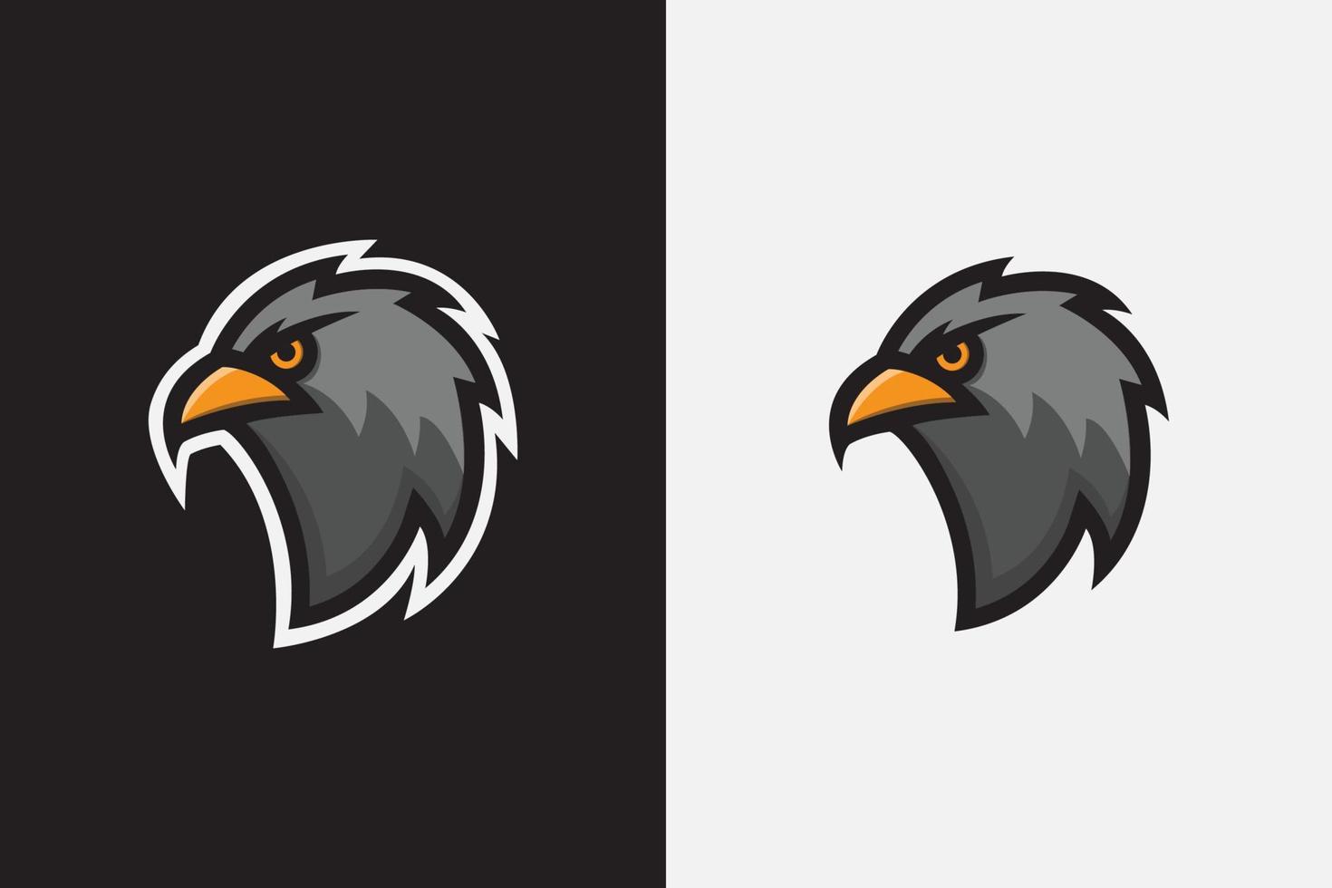 création de logo tête d'oiseau vecteur