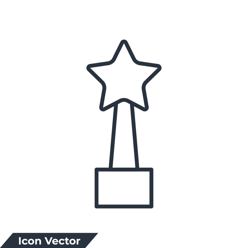 trophée icône logo illustration vectorielle. champion, modèle de symbole de récompense pour la collection de conception graphique et web vecteur