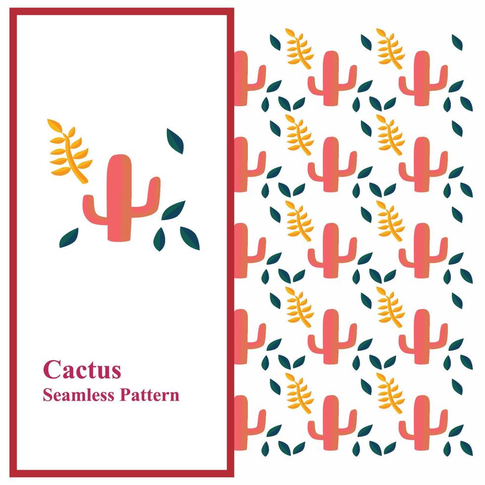 motif de cactus sans soudure vecteur