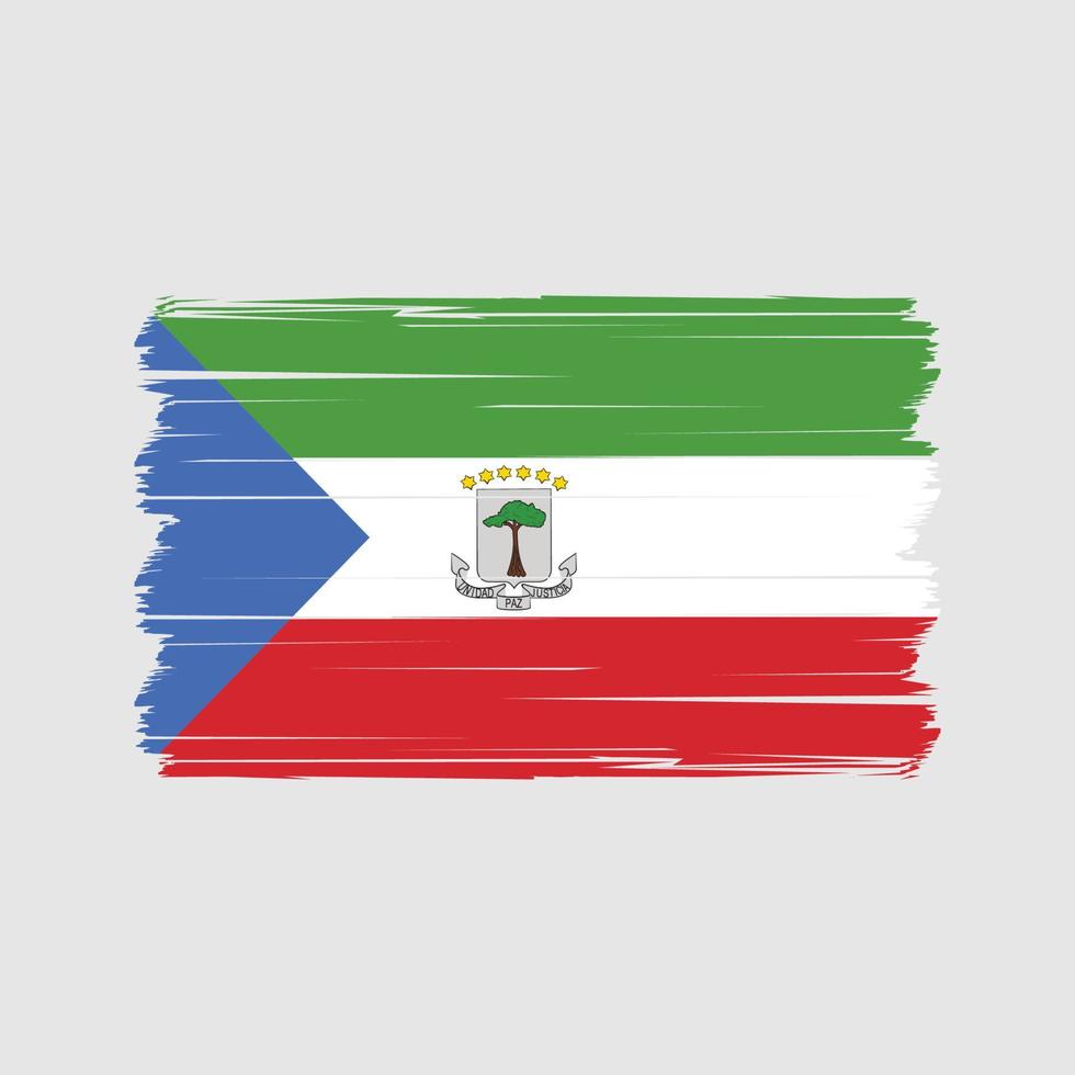 vecteur de drapeau de Guinée équatoriale. vecteur de drapeau national
