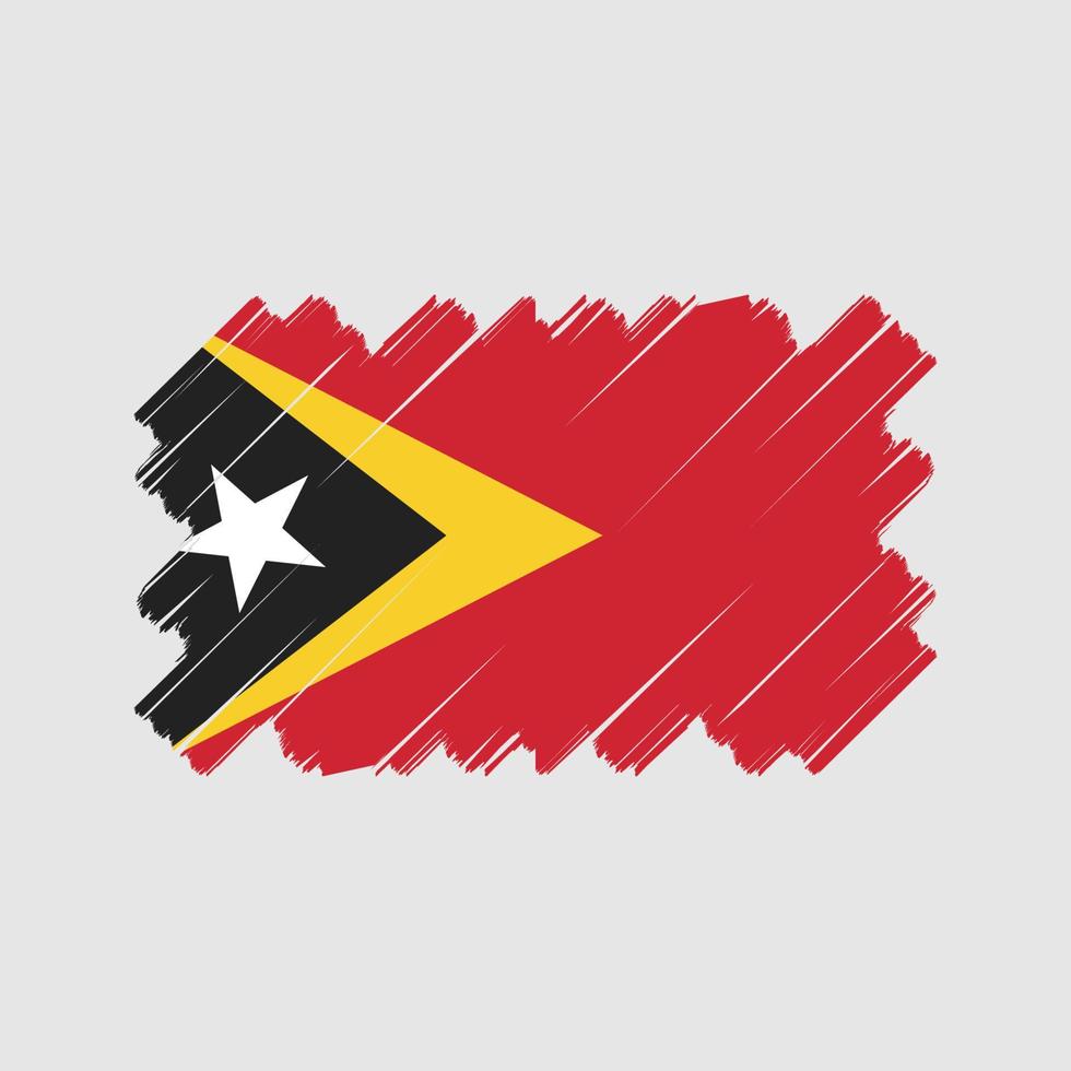 conception vectorielle du drapeau du Timor oriental. drapeau national vecteur