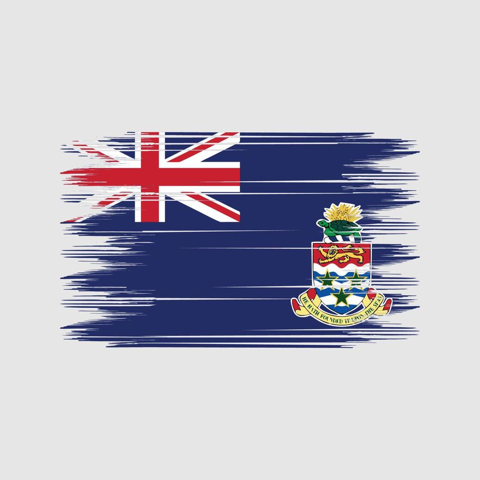 vecteur de brosse de drapeau des îles caïmans. vecteur de brosse de drapeau national