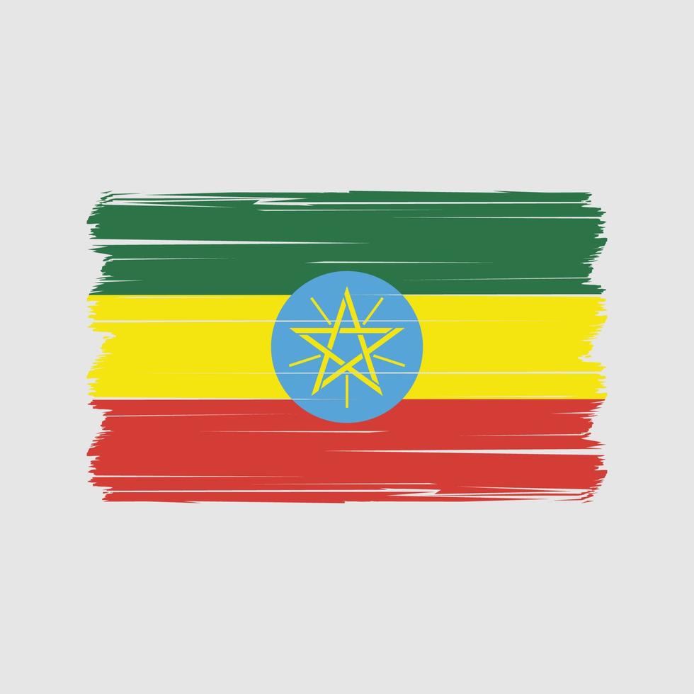 vecteur de drapeau éthiopien. vecteur de drapeau national