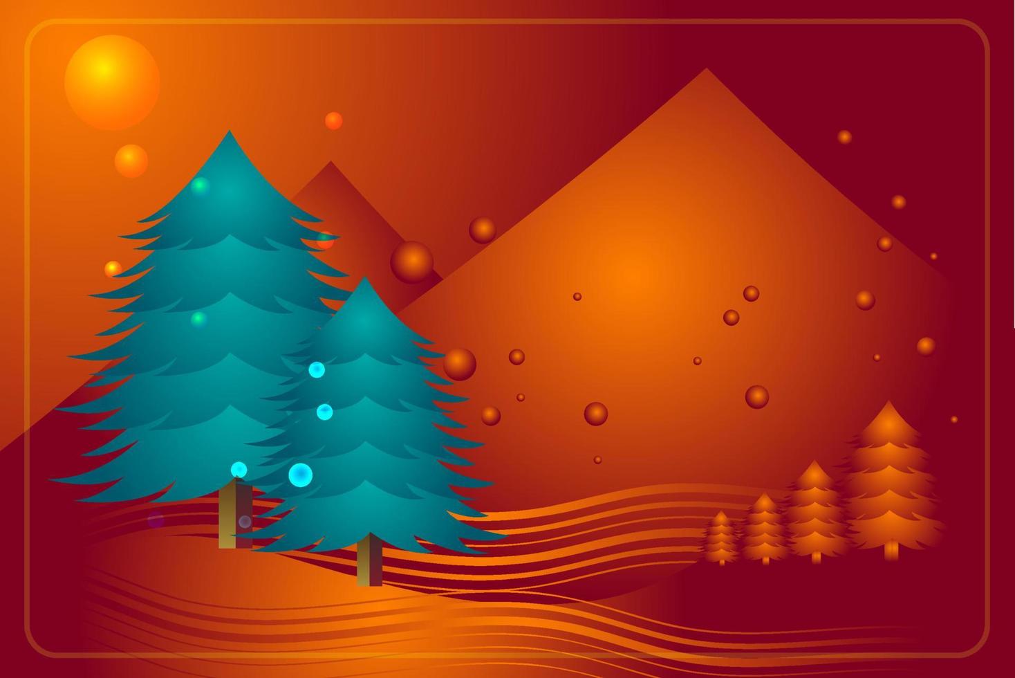 fond de noël avec arbre de noël, illustration vectorielle. vecteur