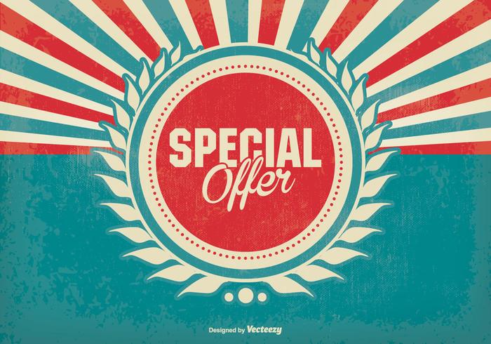 Offre spéciale promotionnelle Retro Background vecteur