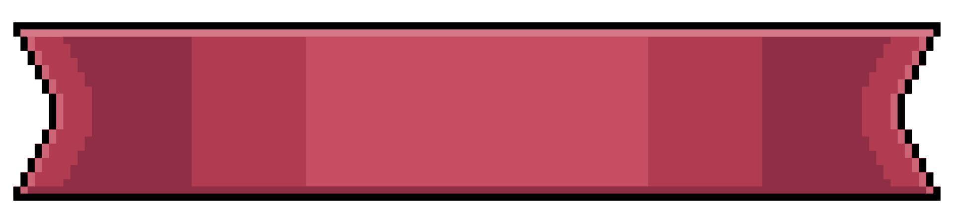 pixel art bande rouge. icône de vecteur de bande rouge pour le jeu 8bit sur fond blanc