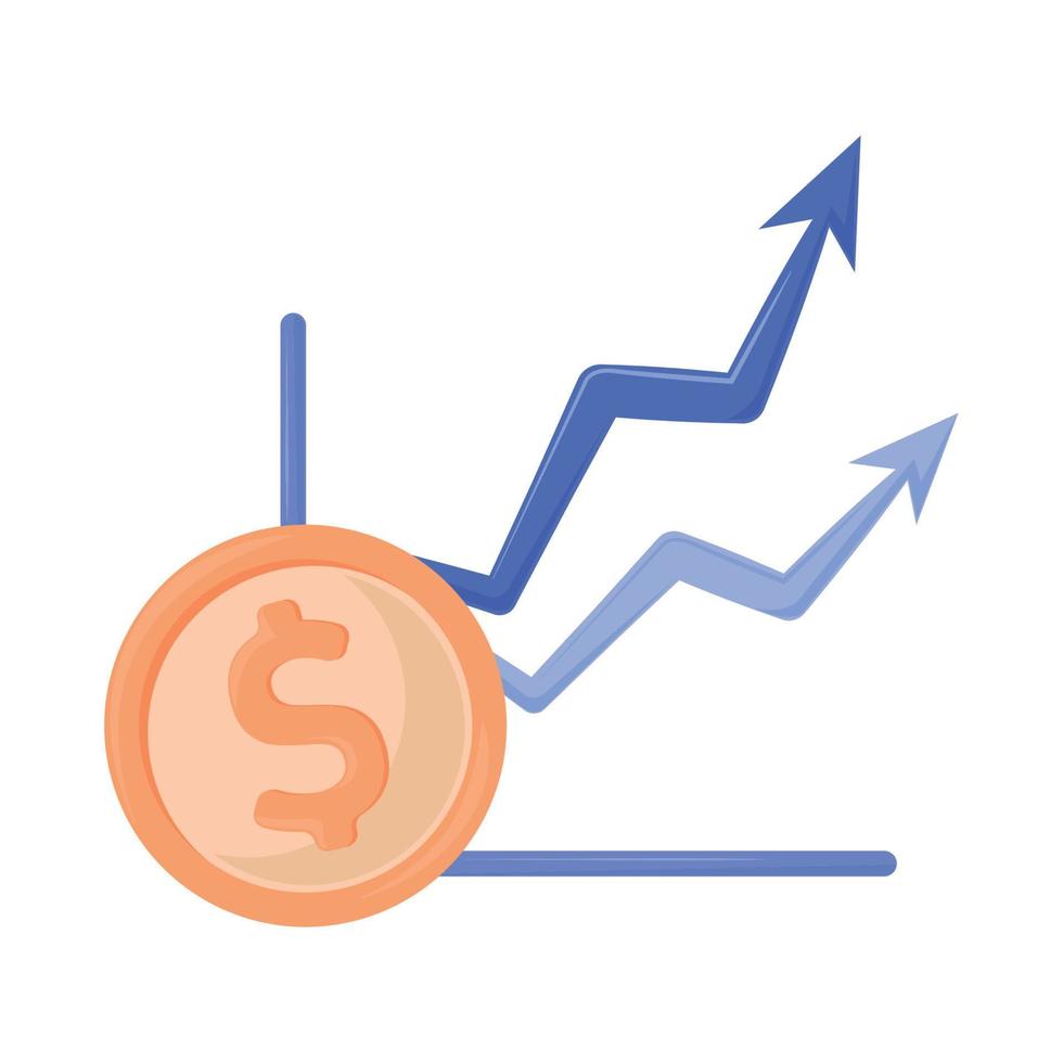 économiser et investir de l'argent, diagramme vecteur