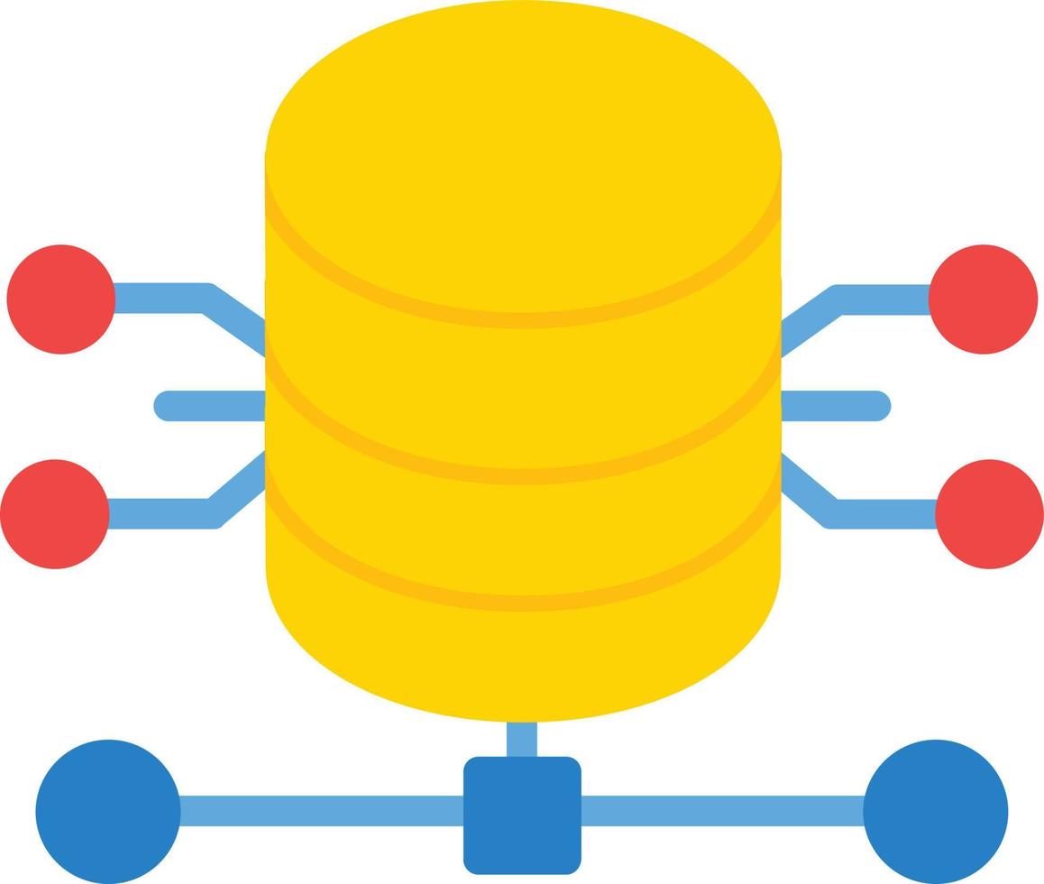 icône plate de base de données vecteur