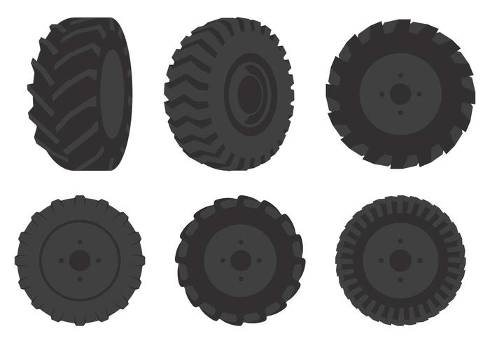 Illustration de pneu tracteur vecteur