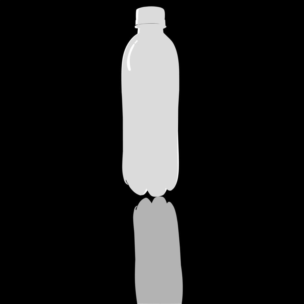 illustration vectorielle de bouteille de boisson sur fond noir vecteur