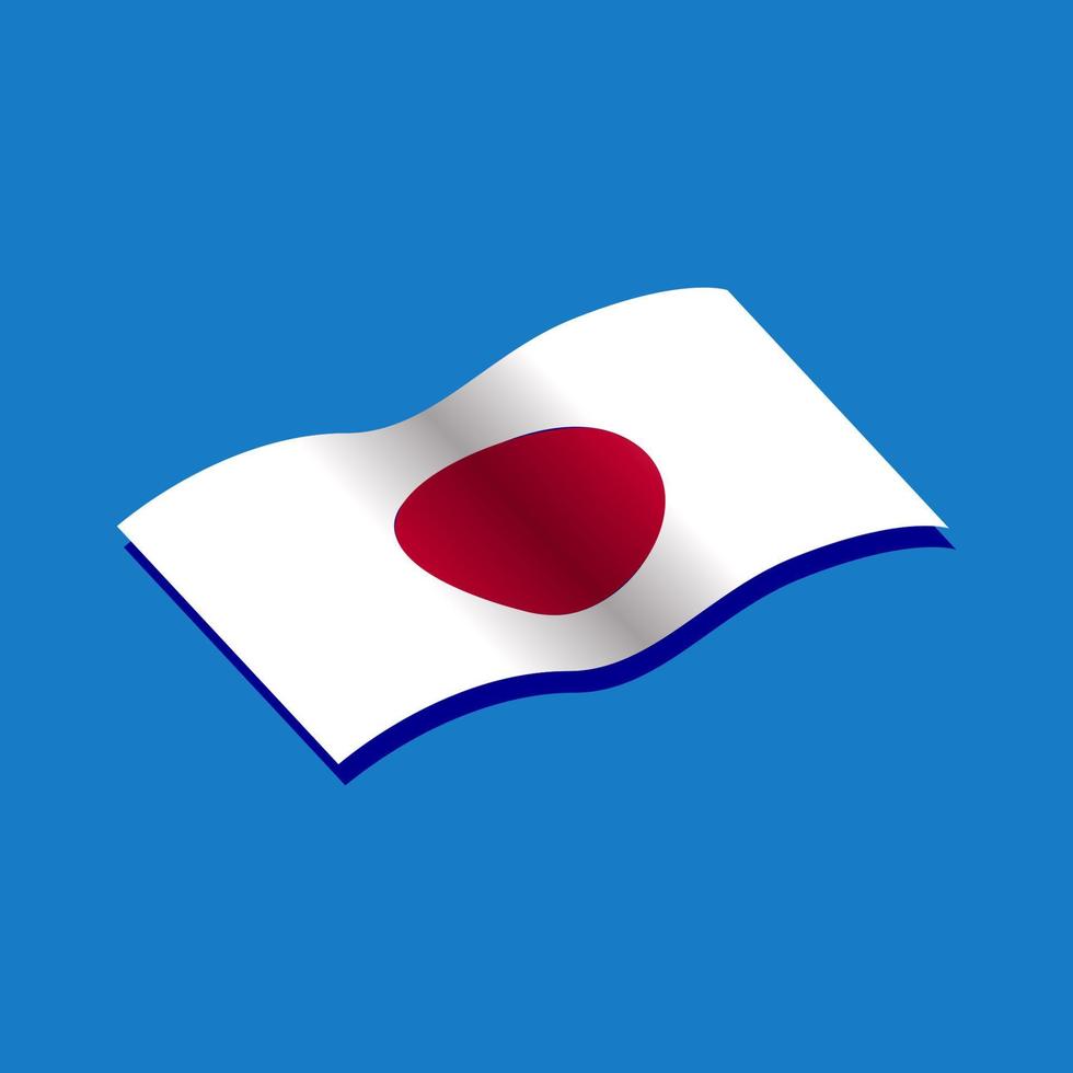 agitant le logo de l'icône du drapeau national du japon télécharger vecteur