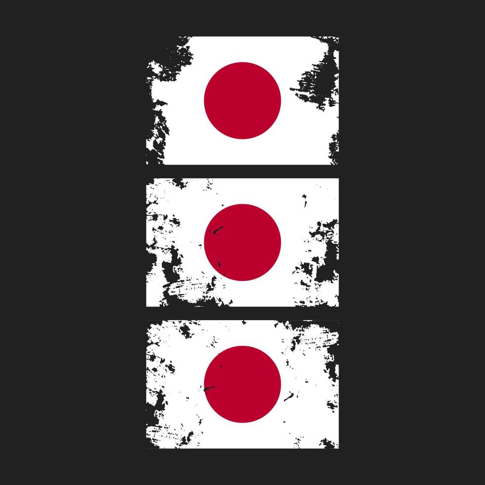 japon drapeau icône grunge vecteur déchiré