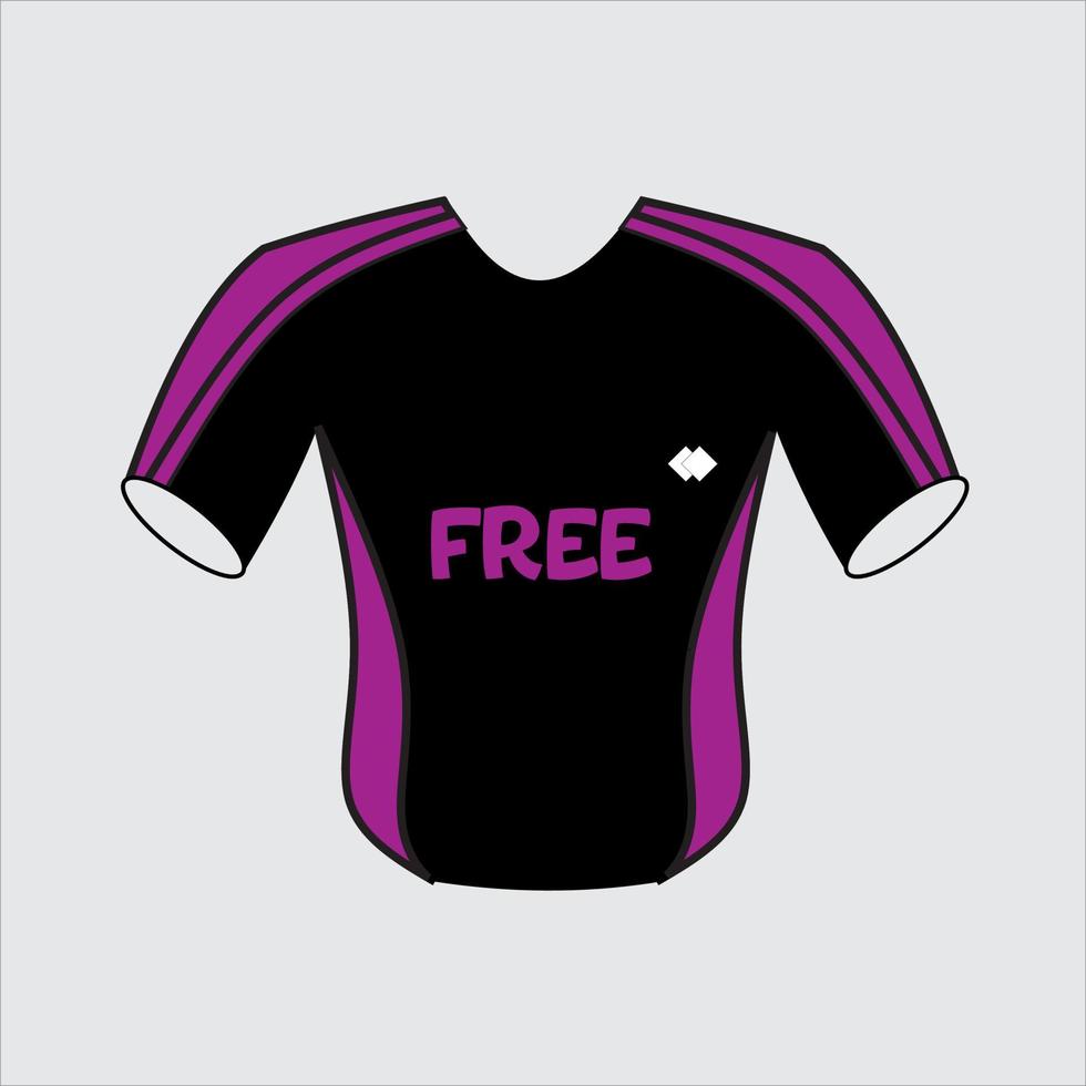 conception simple de t-shirt gratuit vecteur