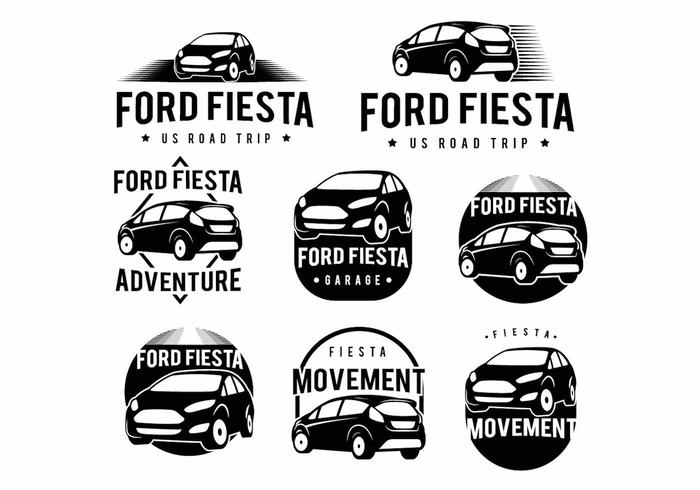 Ensemble de badge Ford Fiesta vecteur