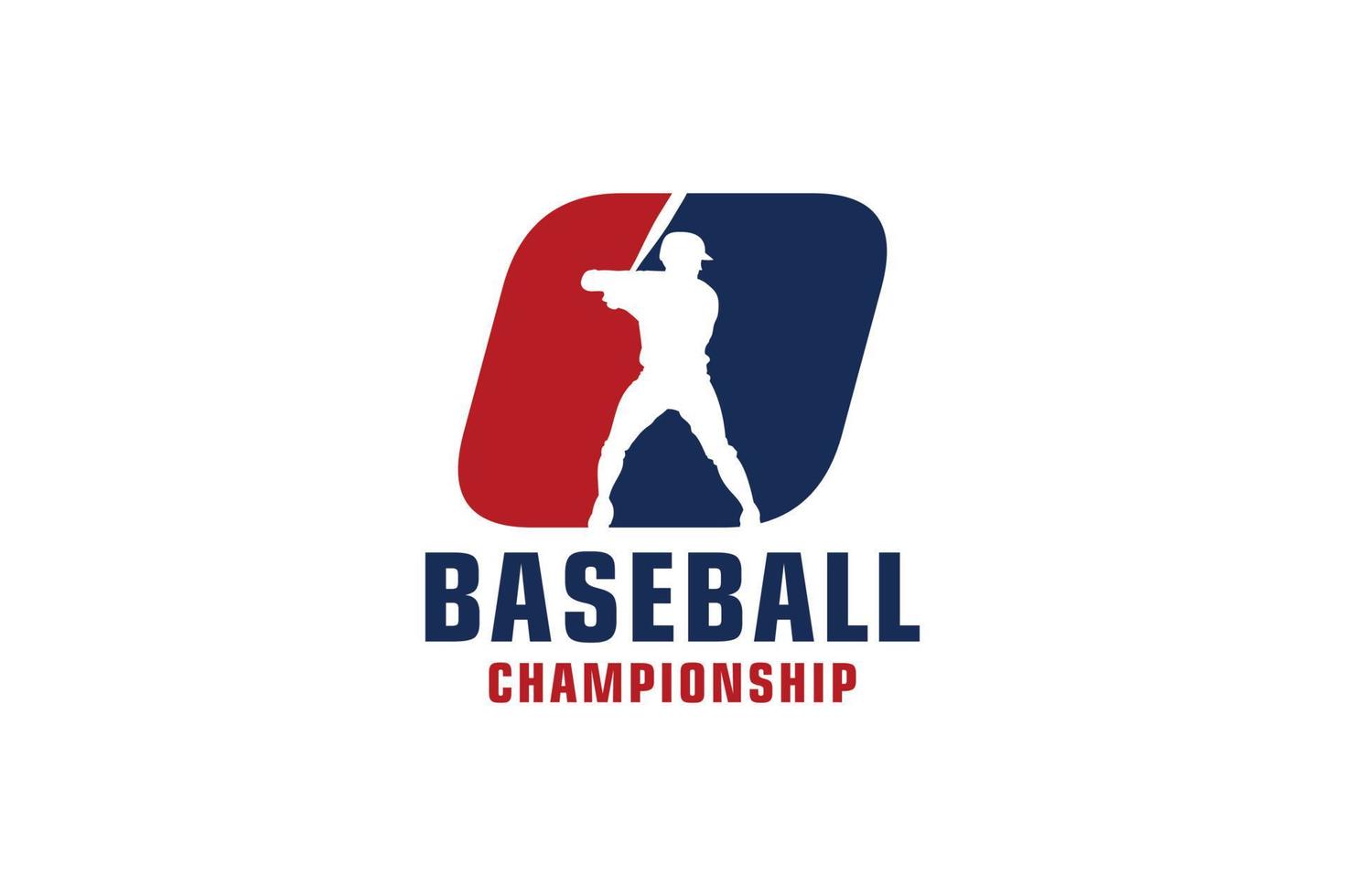 lettre o avec création de logo de baseball. éléments de modèle de conception de vecteur pour l'équipe sportive ou l'identité d'entreprise.