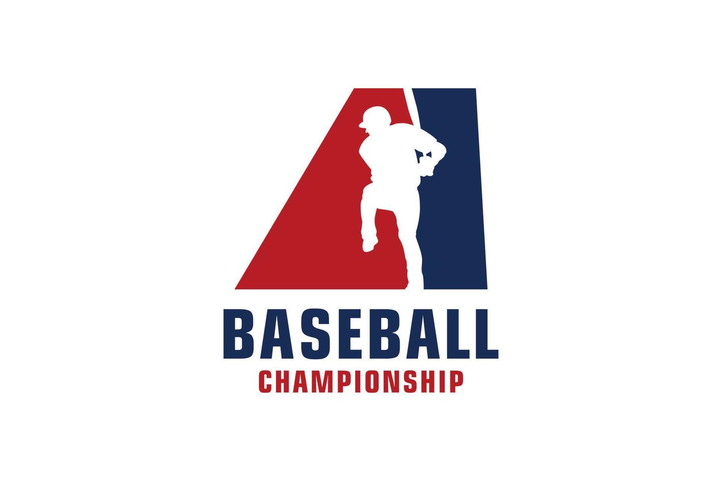 lettre a avec création de logo de baseball. éléments de modèle de conception de vecteur pour l'équipe sportive ou l'identité d'entreprise.