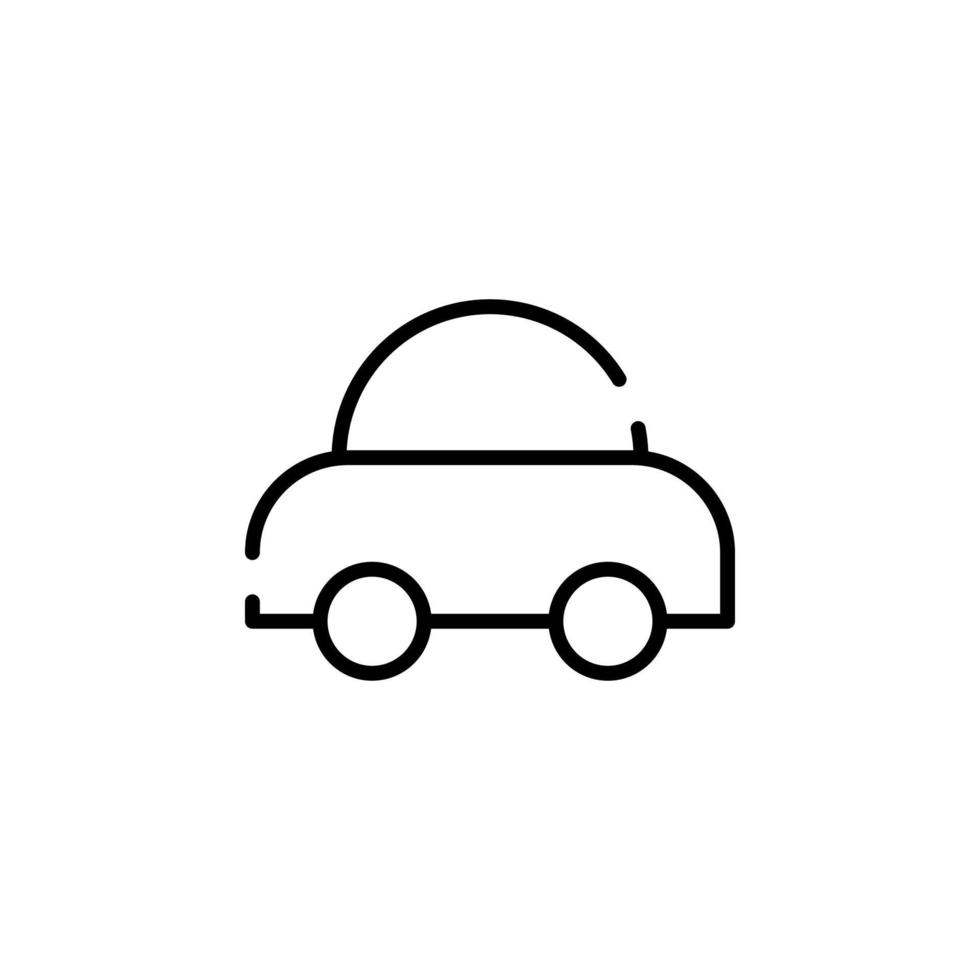 voiture, automobile, transport modèle de logo d'illustration vectorielle d'icône de ligne pointillée. adapté à de nombreuses fins. vecteur