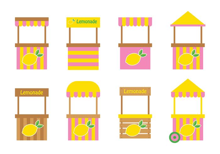 Vector de conception de stand de limonade