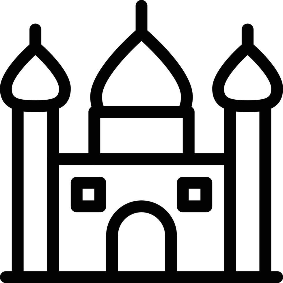 illustration vectorielle de mosquée sur un fond. symboles de qualité premium. icônes vectorielles pour le concept et la conception graphique. vecteur