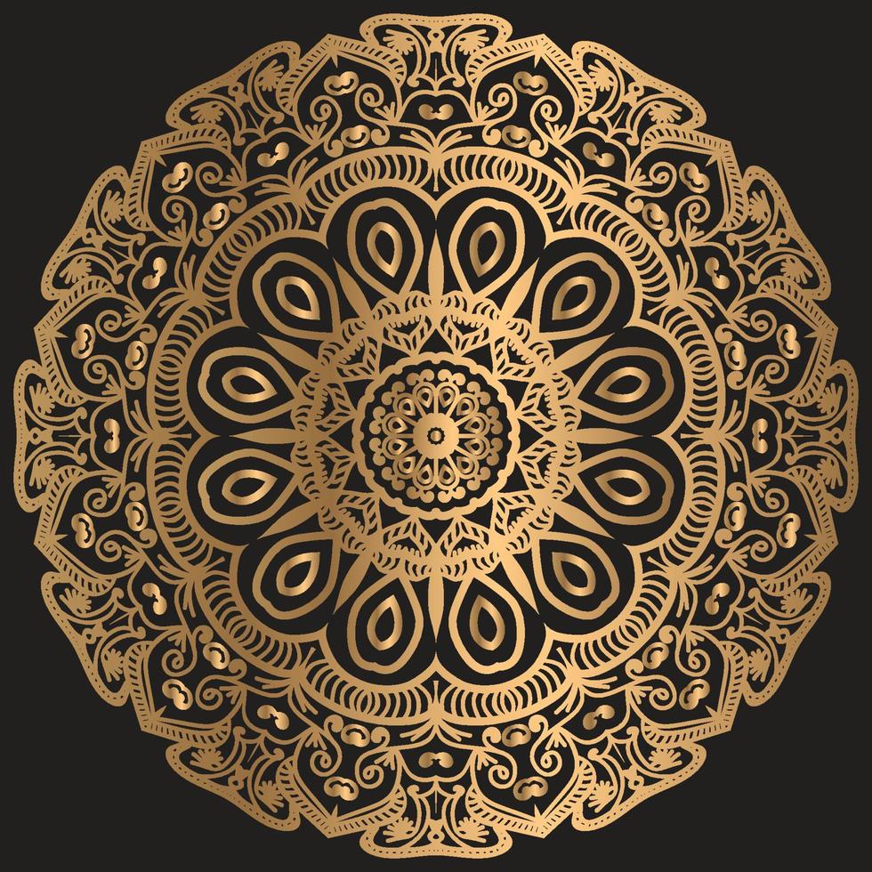 fond de conception de luxe mandala ornemental vecteur