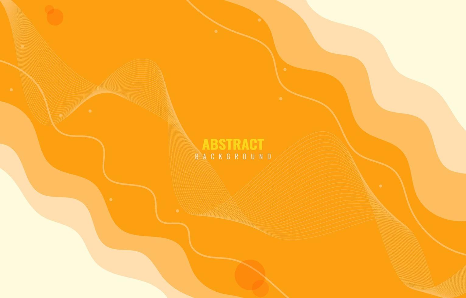 abstrait vague orange avec des éléments de memphis vecteur