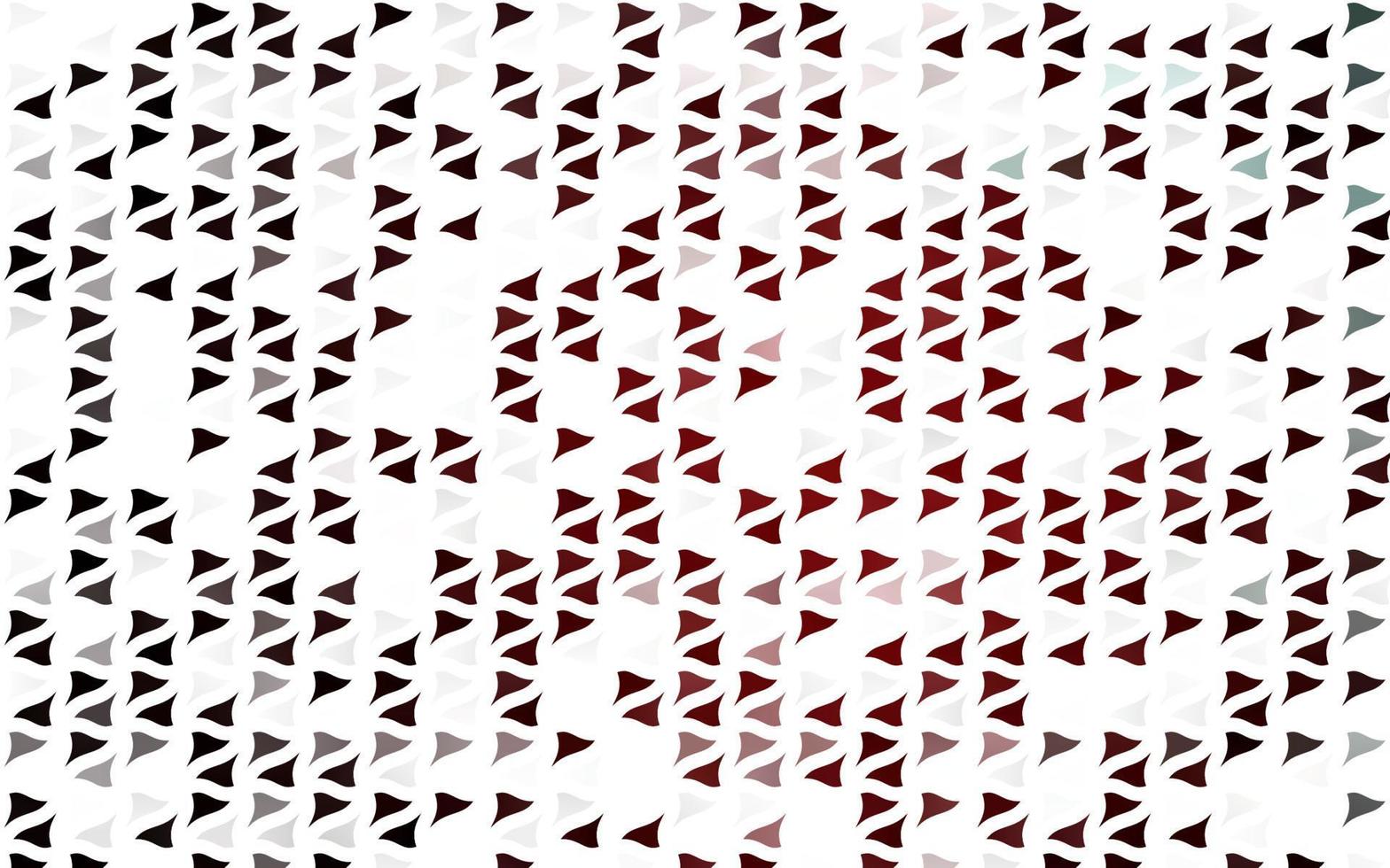 toile de fond de vecteur rouge clair avec des lignes, des triangles.