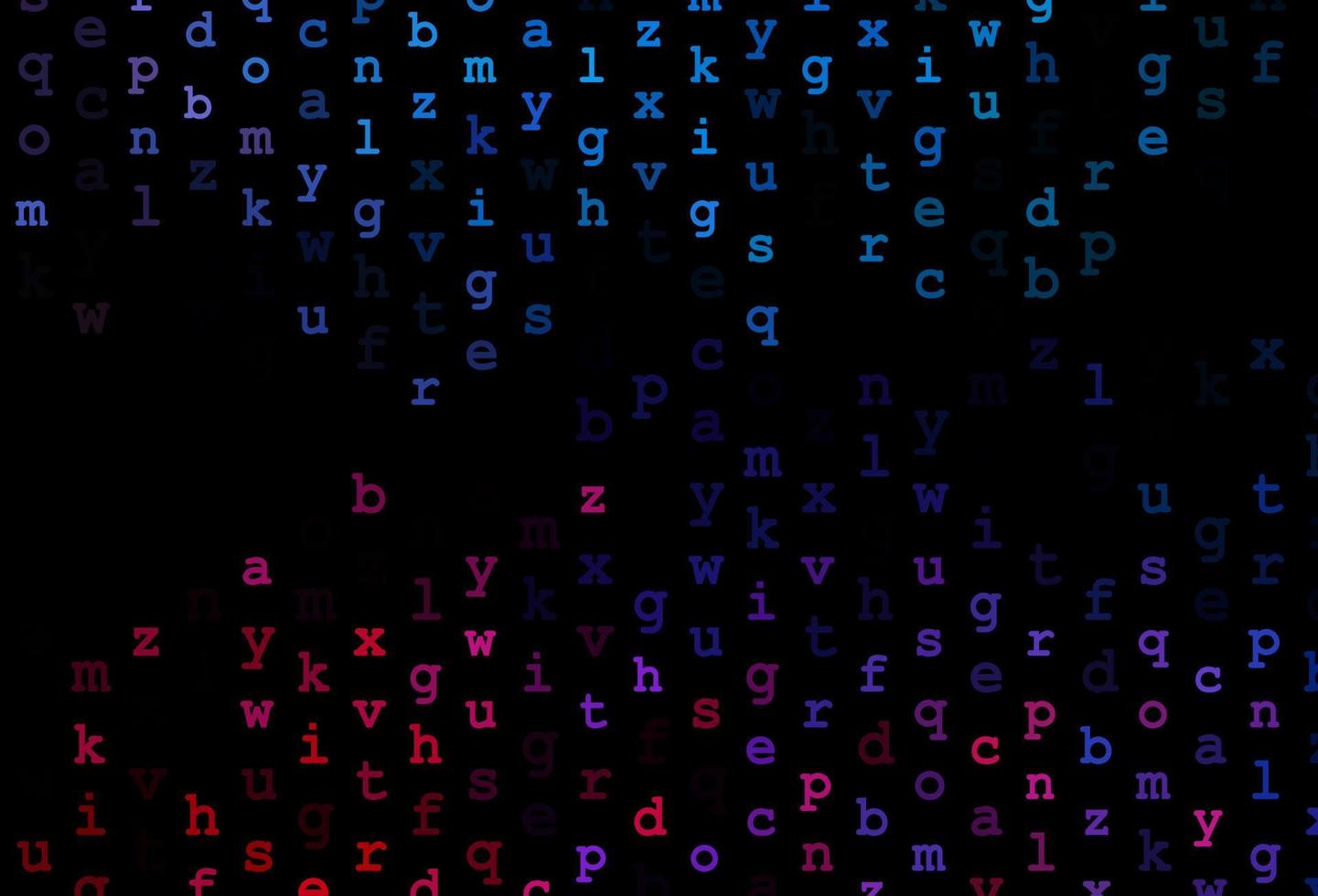 texture vectorielle bleu foncé et rouge avec des caractères abc. vecteur