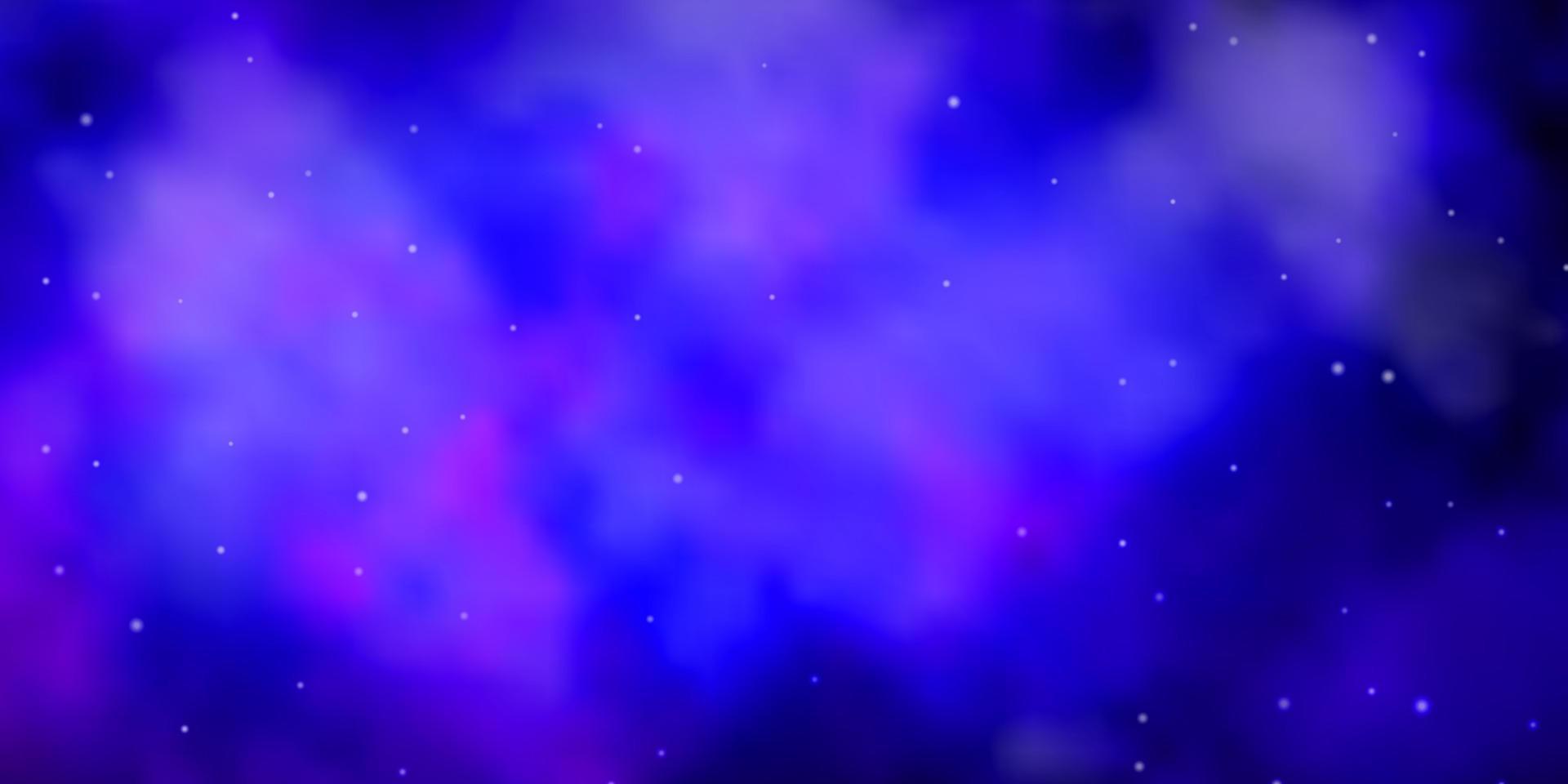 modèle vectoriel violet clair avec des étoiles au néon.