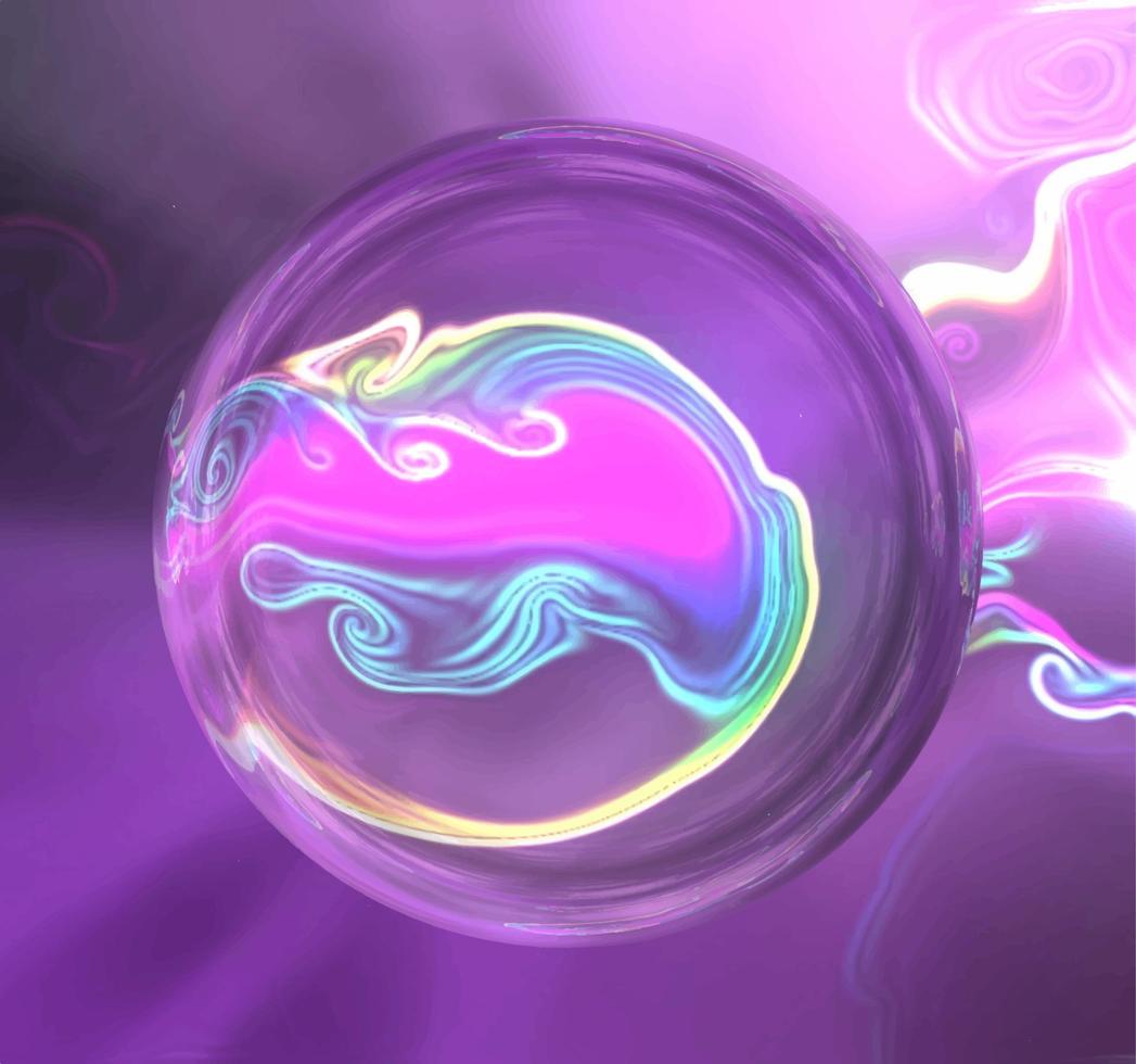 boule sphérique floue 3d colorée. illustration vectorielle vecteur