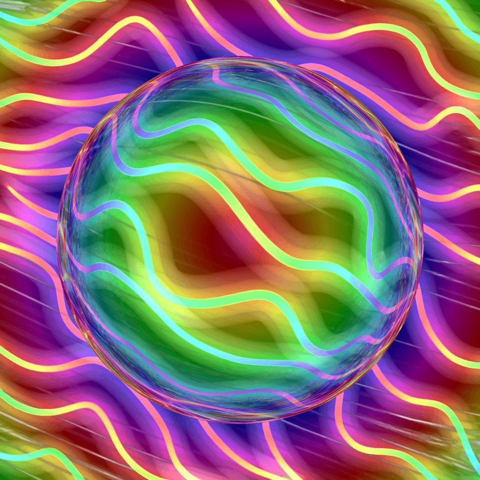 boule sphérique floue 3d colorée. illustration vectorielle vecteur