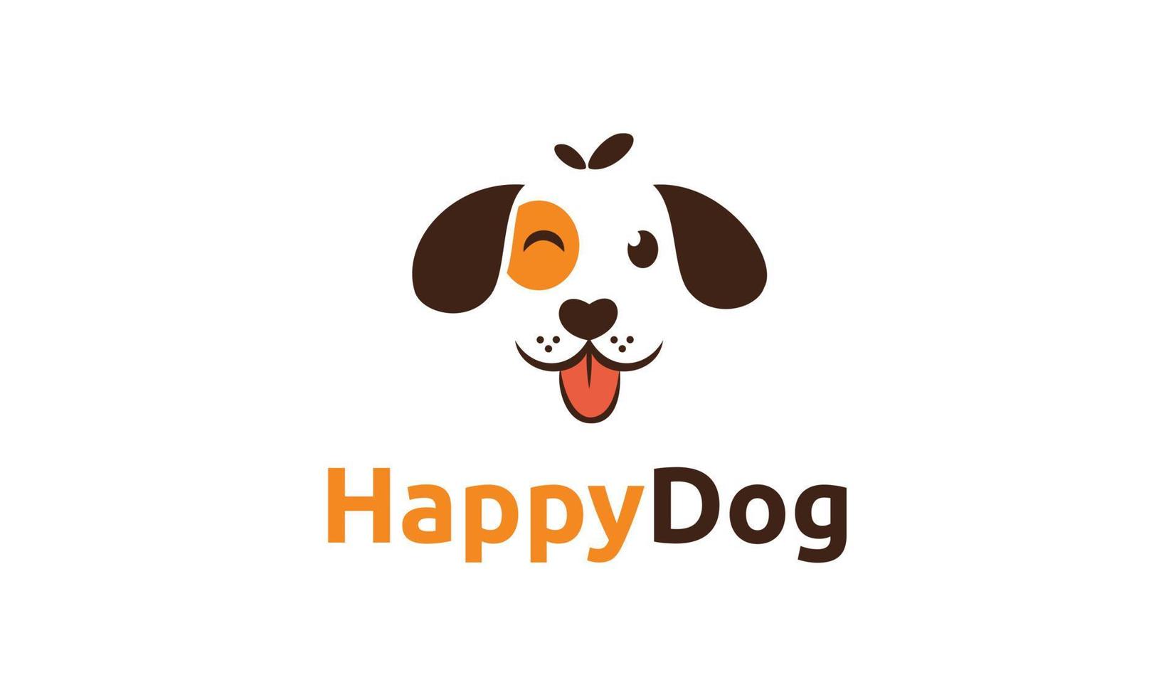 création de logo de mascotte de chien vecteur