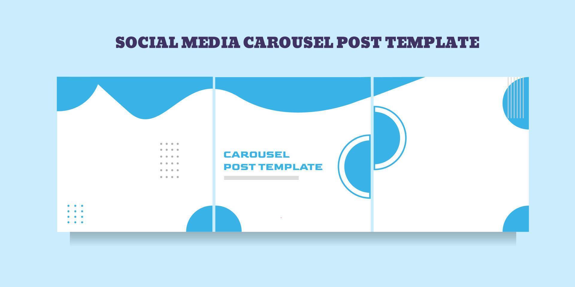 modèle de publication de carrousel de médias sociaux vecteur