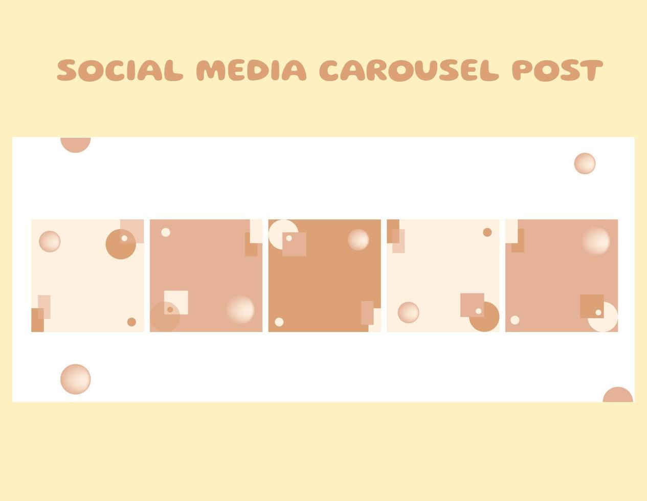 modèle de publication de carrousel de médias sociaux vecteur
